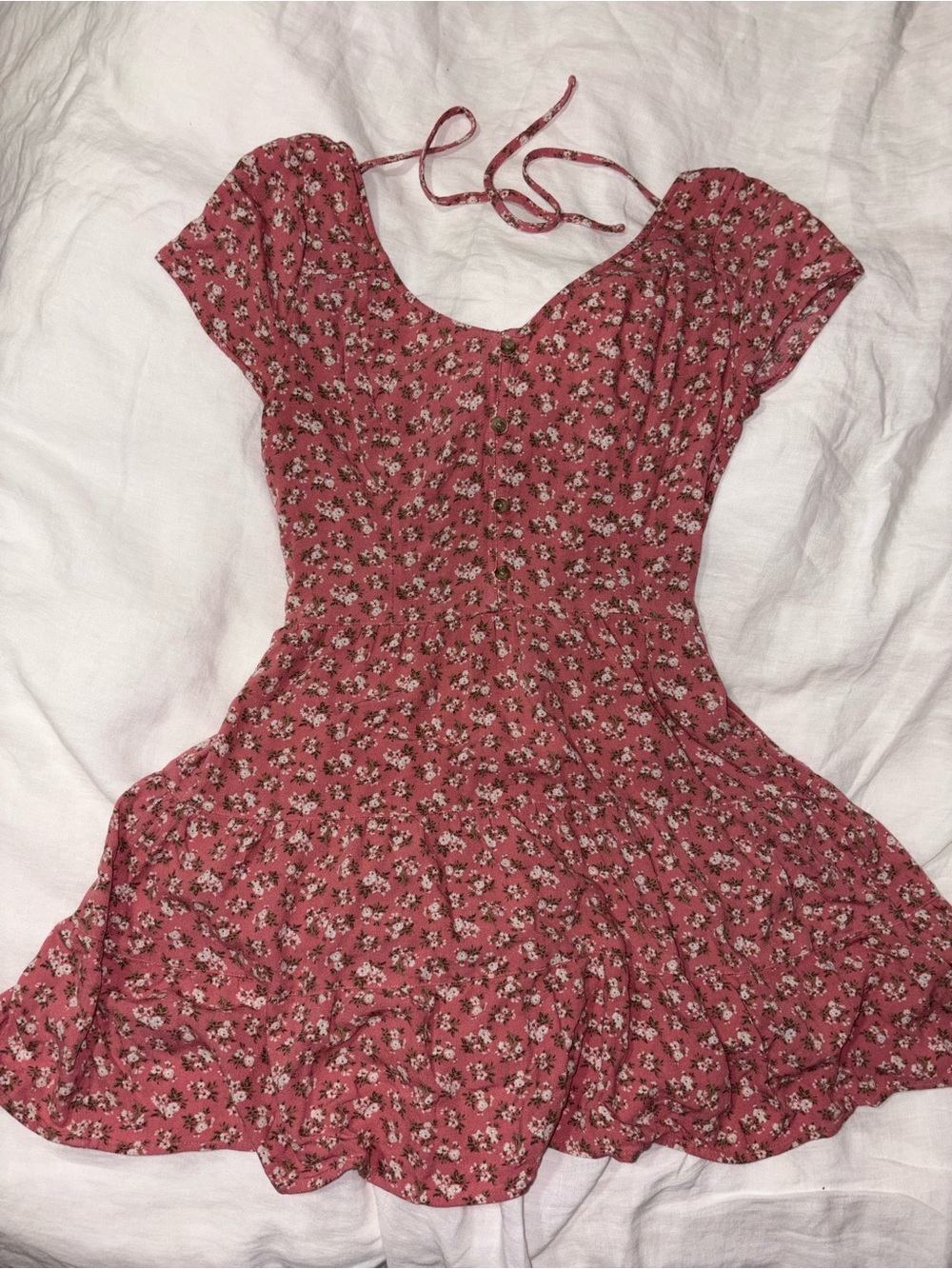 Hollister Dusty Rose Floral Midi Dress